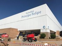 Híjar critica a Azcón (PP) por usar el repintado del Pabellón Príncipe Felipe como acto de campaña