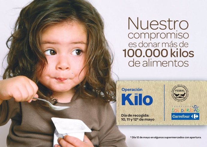 Carrefour celebra este viernes y sábado su tradicional 'Operación Kilo Supermercados' en 19 centros de Andalucía