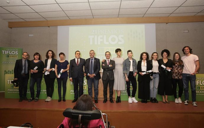 Los trabajos de TVE, 20 Minutos, 'XL Semanal' y RNE, galardonados con los XXI Premios Tiflos de Periodismo de la ONCE