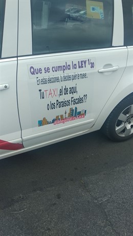 26M.- Unos 2.000 Taxistas Lucirán Vinilos En Sus Coches Para Pedir El Voto A Las Formaciones Que Defienden El Sector