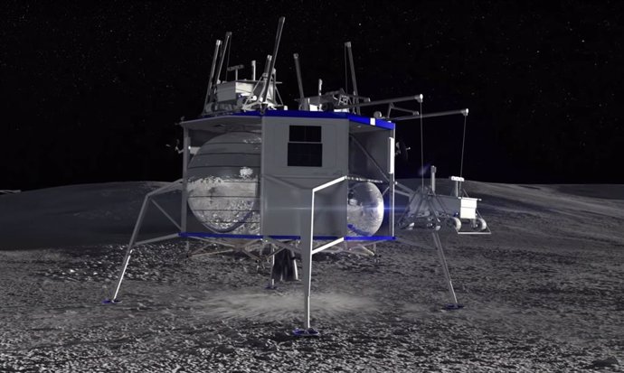 VÍDEO As es la nave que Blue Origin enviará al polo sur de la Luna