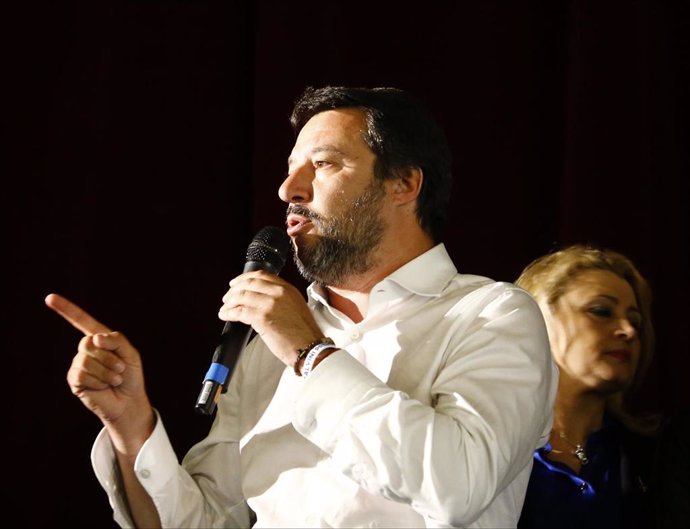 Matteo Salvini campaigns for EU elections in Italy
