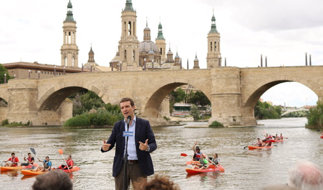 Acto de inicio de campaña del Partido Popular para el 26-M en el Templo de Debod en Madrid