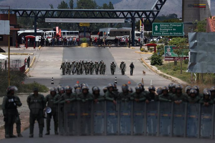 Frontera entre Brasil y Venezuela con efectivos de la Guardia Nacional Bolivaria