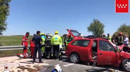 Trasladada grave al hospital en helicóptero una joven de 20 años tras sufrir un accidente de tráfico en Pozuelo del Rey
