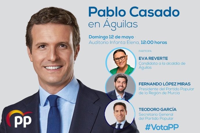 26M.- Pablo Casado Participa Este Domingo En Un Mitin En Águilas