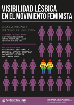 Cádiz.- La Fundación Municipal de la Mujer centra los actos del Día de la Visibilidad Lésbica en el movimiento feminista