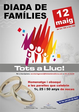 El Obispado organiza este domingo una jornada de familias para homenajear a parejas que celebren 50 años de matrimonio
