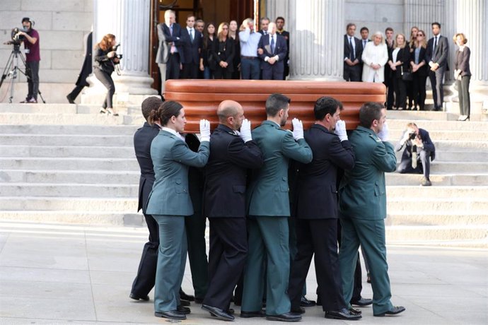 Capilla ardiente de Alfredo Pérez Rubalcaba en el Congreso de los Diputados en Madrid