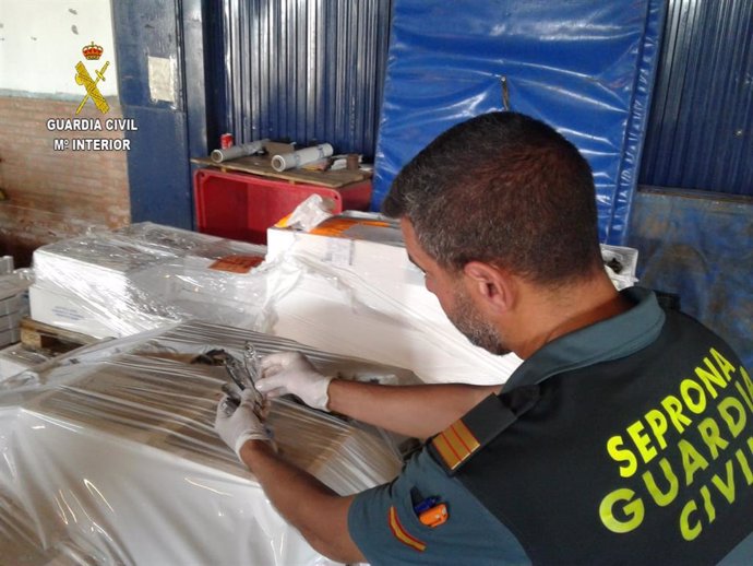 Sevilla.- Inspectores de Agricultura y la Guardia Civil colaboran en el decomiso de una tonelada de jurel inmaduro