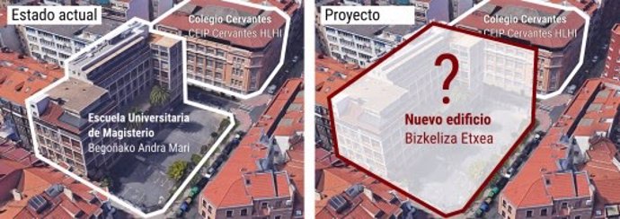 La AMPA del Cervantes pide al Ayuntamiento de Bilbao que inicie un "diálogo" con el Obispado sobre Bizkeliza Etxea