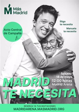 26M.- Más Madrid Admite Donaciones De Entre 5 Y 50 Euros Para El Gran Acto Central Este Sábado En El Madrid Arena