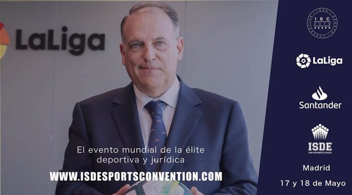 Fútbol.- Tebas inaugura este viernes el ISDE Sports Convention en Madrid, con un récord de más de 500 asistentes