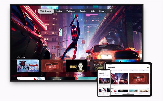 Apple actualiza su 'app' de televisión con funciones para familias y descargas de contenidos