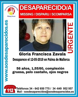 Sucesos.- Buscan a una mujer de 56 años desaparecida en Palma desde el domingo