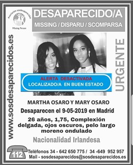 Sucesos.- Localizada en buen estado la segunda gemela desaparecida el miércoles en La Latina