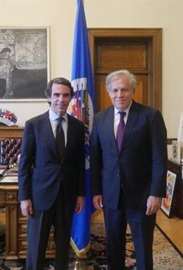 Aznar se reúne con Almagro para hablar del "agravamiento" de la crisis venezolana y abordar la coyuntura de la región