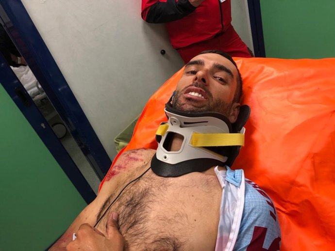 Ciclismo/Giro.- Dani Navarro se fractura la clavícula y tres costillas en una caída en la cuarta etapa del Giro