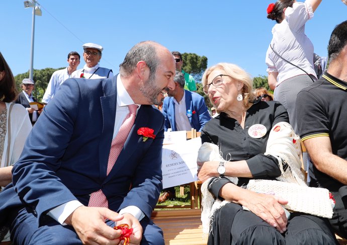 EL PRESIDENTE EN FUNCIONES PEDRO ROLLÁN EN LA PRADERA DE SAN ISIDRO
