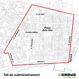 Emaya informa de cortes de agua este jueves y viernes en la zona del Arenal por obras de mejora del alcantarillado