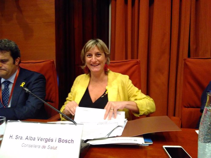 La consellera Alba Vergés en comisión parlamentaria