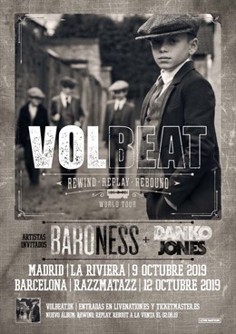 Volbeat presentará nuevo disco en Madrid y Barcelona con Baroness y Danko Jones como invitados
