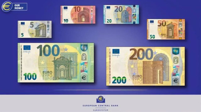 Nuevos billetes de 100 y 200 euros, revelados el 17 de septiembre por el BCE