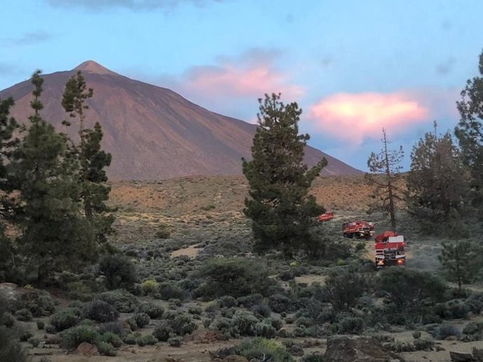 Incendios.- El Cabildo de Tenerife prevé dar por controlado este jueves el incendio del Parque Nacional del Teide