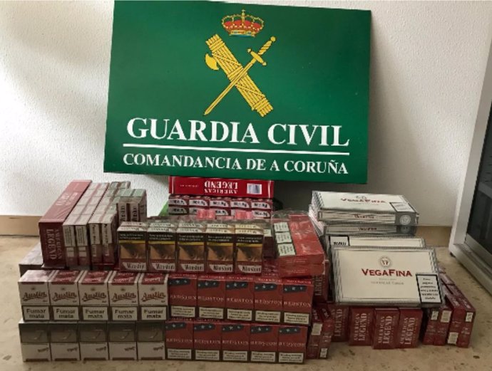 Intervenidas 410 cajetillas de tabaco valoradas en 2.000 euros en A Coruña