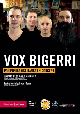 Vox Bigerri ofrece un concierto y un taller de canto polifónico durante este fin de semana como parte del PalmaFolk