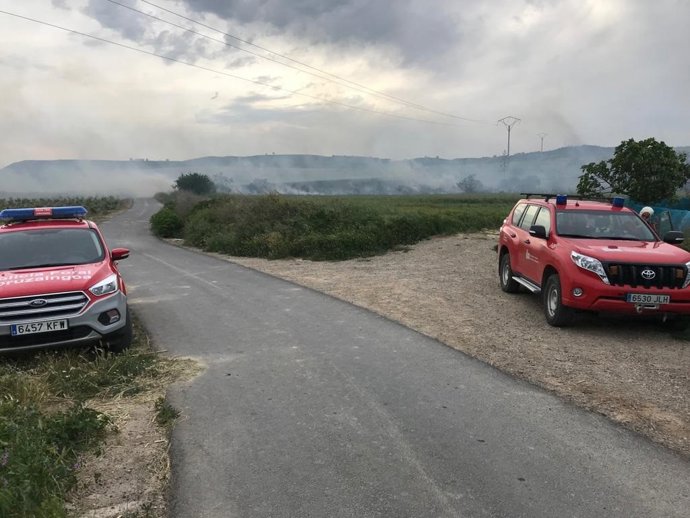 Sucesos.- Controlado un incendio entre Viana y Moreda de Álava
