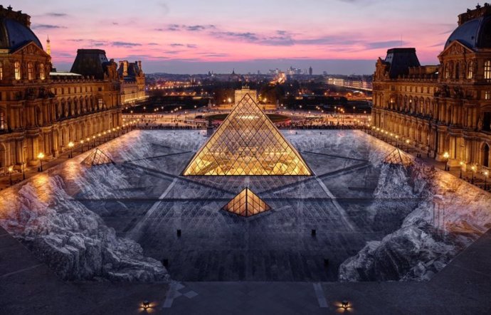 La ilusión óptica en el Museo del Louvre que duró tan solo 24 horas