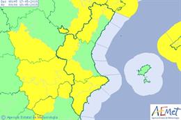 La Comunitat Valenciana está en aviso por fuertes vientos que pueden alcanzar los 80 km/h