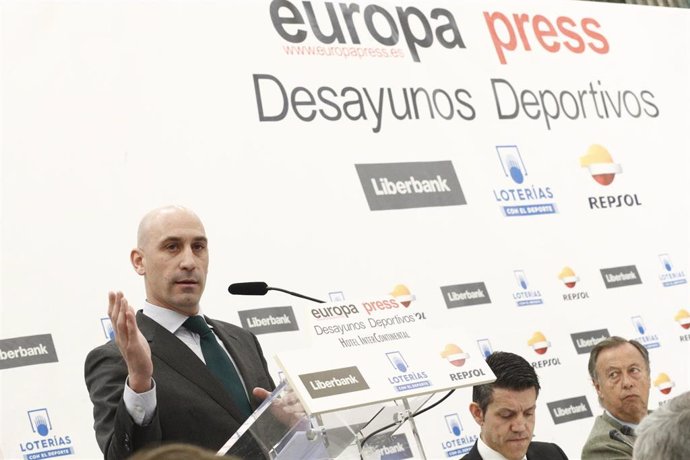 Desayuno Deportivo de Europa Press con Luis Rubiales, presidente de la Real Federación Española de Fútbol