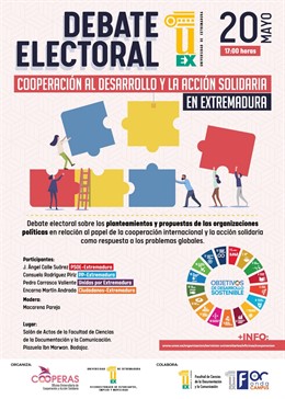 26M.- La UEX Celebrará El Próximo Lunes Un Debate Electoral Entre Partidos Sobre Política De Cooperación Y Acción Social