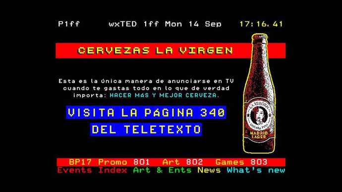 COMUNICADO: La Virgen vende cerveza a través del Teletexto