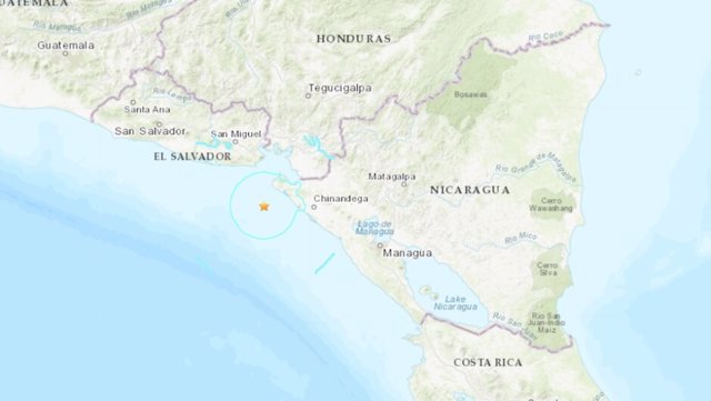 Un sismo de 5,9 grados sacude la costa de El Salvador y Nicaragua