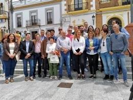 Huelva.- 26M.- Díaz pide el voto para el PSOE en varios pueblos de Huelva por ser "los únicos que garantizan bienestar"