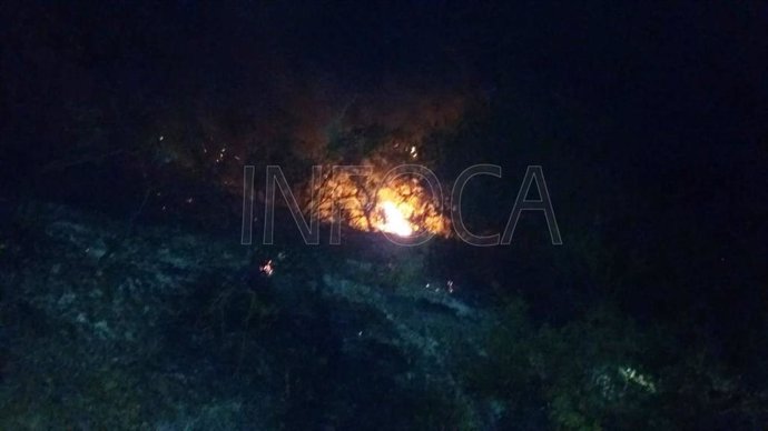 Málaga.- Sucesos.- Un incendio afecta desde la noche del viernes al paraje Valtocado de Mijas