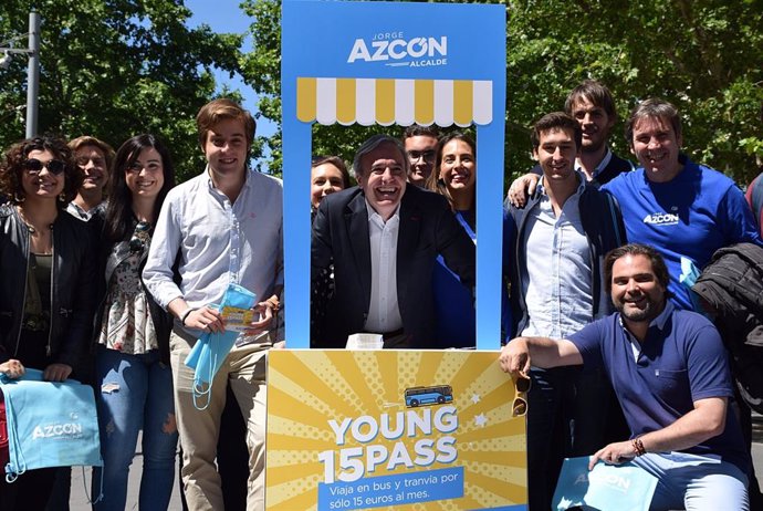 26M.- Zaragoza.- Azcón (PP) Plantea Un Abono Que Permita A Los Jóvenes Subir Al Bus Y Al Tranvía Por 15 Euros Mensuales