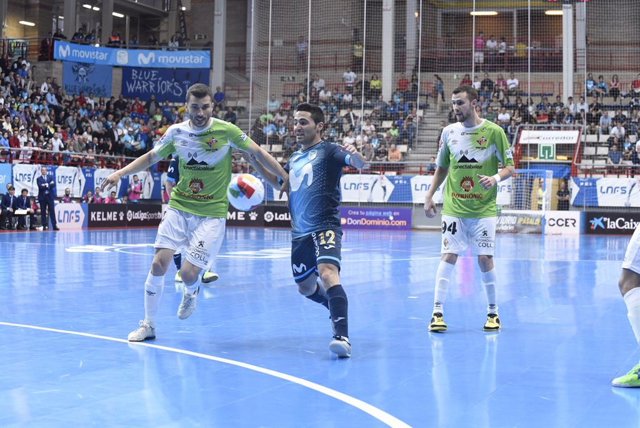 Borja Díaz, durante un partido con el Movistar Inter.