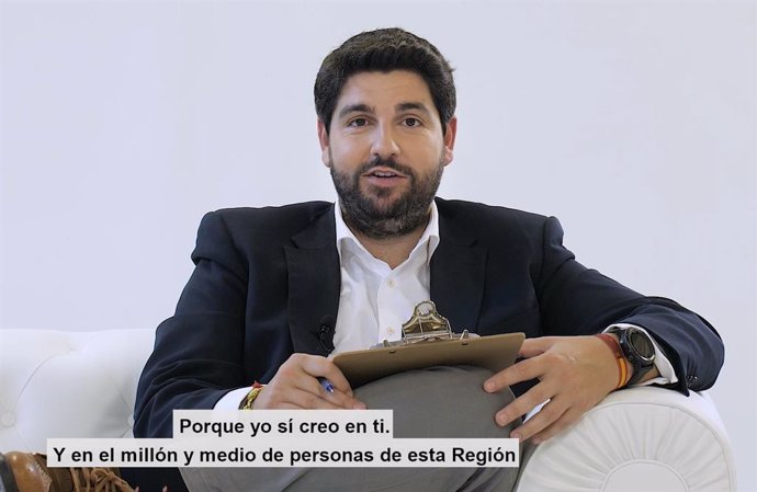 López Miras envía a través de un vídeo una carta abierta al millón y medio de personas de la Región