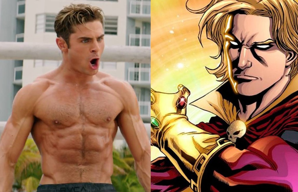 Así sería Zac Efron como Adam Warlock en Guardianes de la