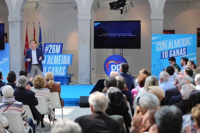 26M.- Almeida Promete Acabar Con "Abandono" De PAUS Del Norte Y Crear Centros Deportivos, Culturales E Infraestructuras