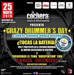 Reunión de baterías con Carlos Escobedo de Sber para conseguir un Record Guinness