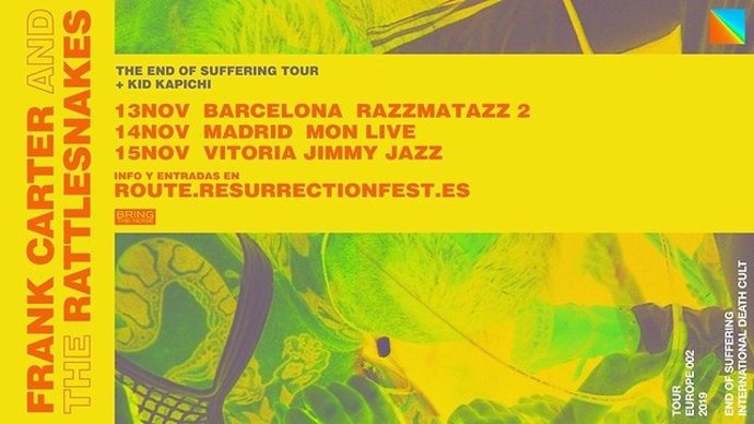 Frank Carter & The Rattlesnakes presentarán nuevo disco en Barcelona, Madrid y V