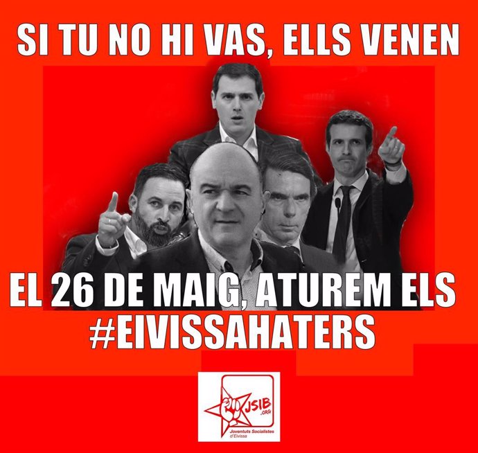 Juventudes Socialistas de Ibiza lanzan una campaña sobre la importancia de votar y evitar los gobiernos de derechas