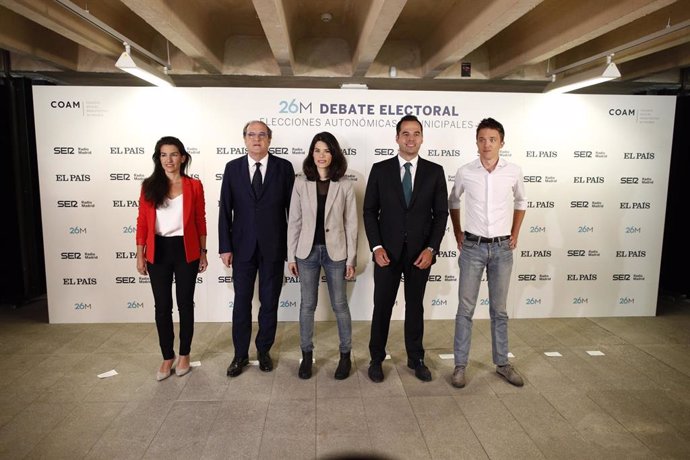 Debate organizado por la Cadena Ser y el diario 'El País' con los candidatos a la Comunidad de Madrid de los principales partidos políticos