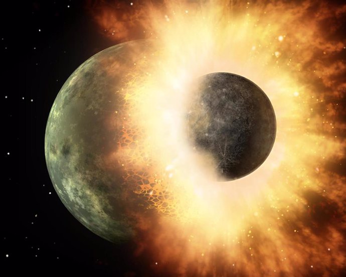 Un planeta enano descarriado marcó diferencias en las caras de la Luna