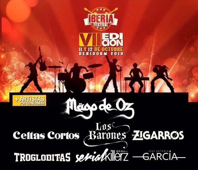 Mgo de Oz, Celtas Cortos, Los Zigarros, Los Barones, Trogloditas y José Antonio García, en el Iberia Festival 2019